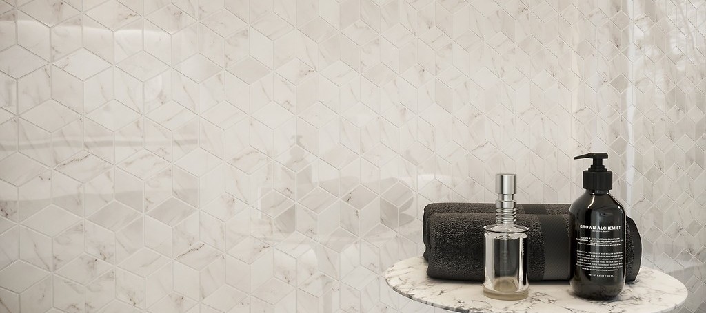 Marble mosaic from Carrara Pulpis collection