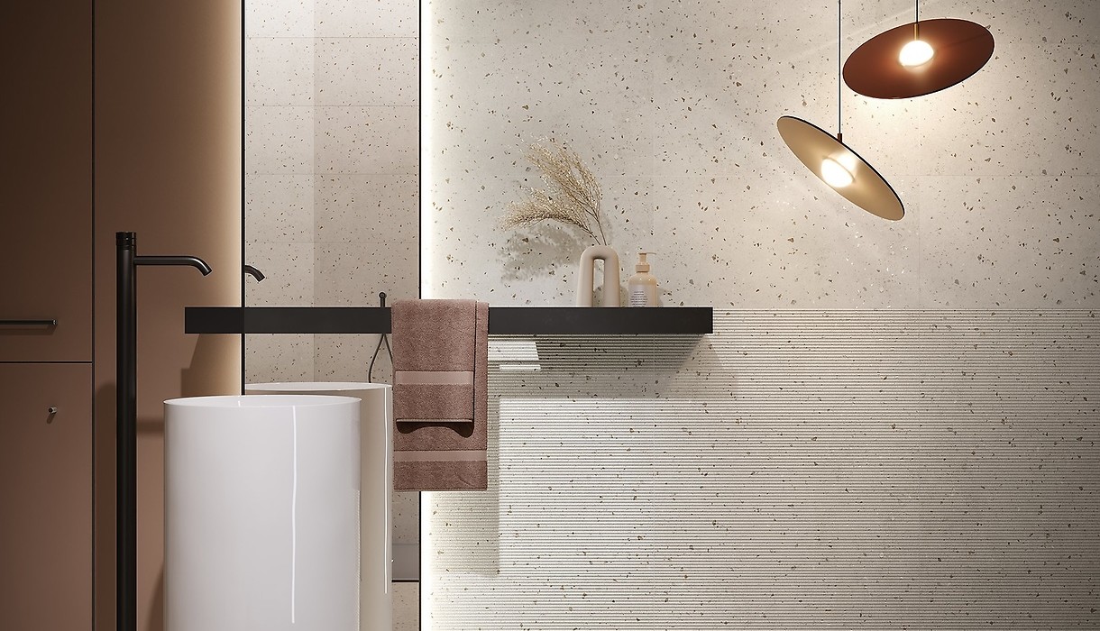 A new version of terrazzo motif in Opoczno Impressions