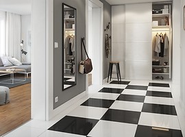 UNIVERSAL FLOORS POLER BLACK AND WHITE