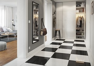UNIVERSAL FLOORS POLER BLACK AND WHITE
