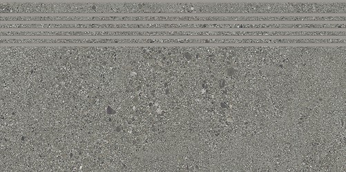 SMALL TERRAZZO STONE GREY STEPTREAD MATT RECT 29,8X59,8