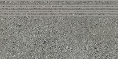 SMALL TERRAZZO STONE GREY STEPTREAD MATT RECT 29,8X59,8