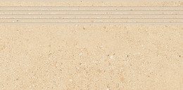 SMALL TERRAZZO STONE WARM BEIGE STEPTREAD MATT RECT 29,8X59,8