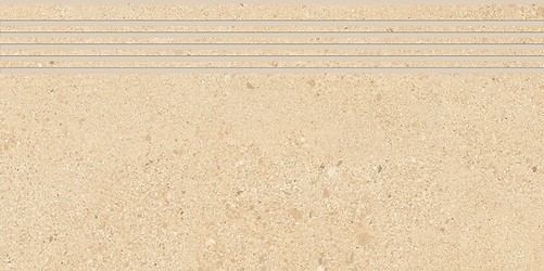 SMALL TERRAZZO STONE WARM BEIGE STEPTREAD MATT RECT 29,8X59,8
