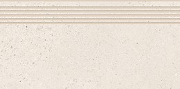 SMALL TERRAZZO STONE WHITE STEPTREAD MATT RECT 29,8X59,8