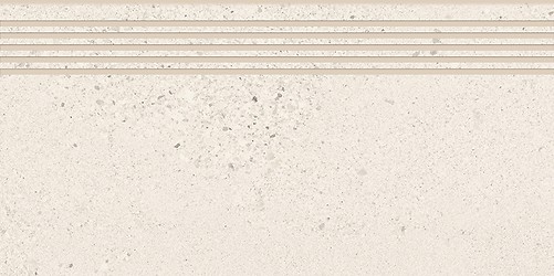 SMALL TERRAZZO STONE WHITE STEPTREAD MATT RECT 29,8X59,8