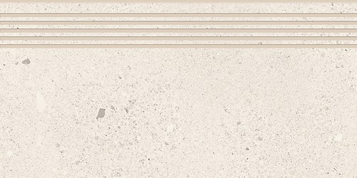 SMALL TERRAZZO STONE WHITE STEPTREAD MATT RECT 29,8X59,8